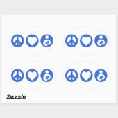 平和愛母乳育児 楕円形シール (シート)