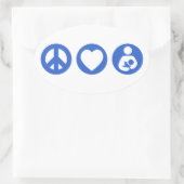 平和愛母乳育児 楕円形シール (バッグ)