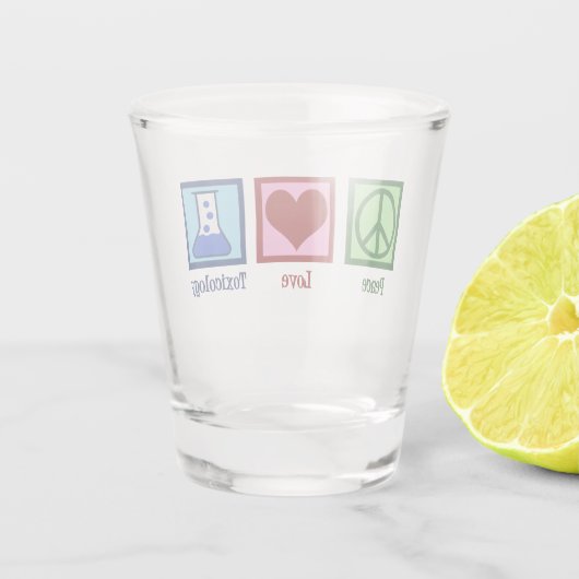 平和愛毒性学かわいい毒物学者 ショットグラス (裏面)