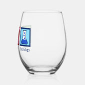 平和愛毒性学かわいい毒物学者 ステムなしワイングラス (左)