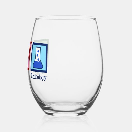 平和愛毒性学かわいい毒物学者 ステムなしワイングラス (左)