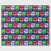 平和愛民主党ドンキー・クリスマス ラッピングペーパー (フラット)