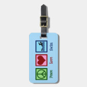 平和愛水泳 ラゲッジタグ (正面縦)