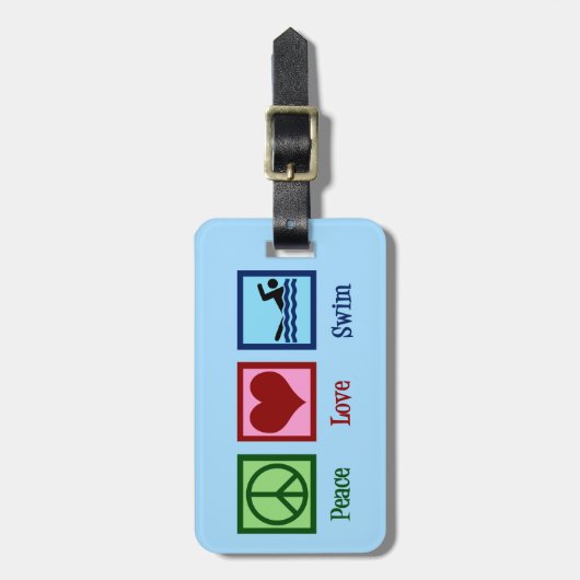 平和愛水泳 ラゲッジタグ (正面縦)