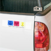 平和愛治療の二分脊椎 バンパーステッカー (トラック上)