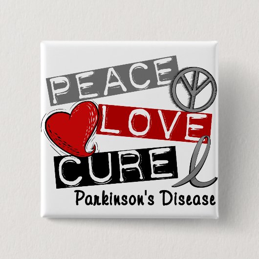 平和愛治療PARKINSONSの病気 缶バッジ (正面)