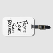 平和愛泡のローラーの荷物のラベル ラゲッジタグ (正面横)