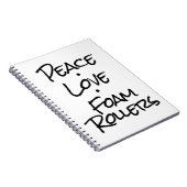 平和愛泡のローラーの螺線形ノート ノートブック (右側)