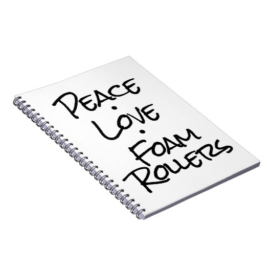 平和愛泡のローラーの螺線形ノート ノートブック (右側)