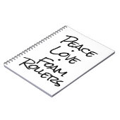 平和愛泡のローラーの螺線形ノート ノートブック (左側)