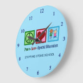 平和愛特別教育 ラージ壁時計 (傾斜)