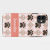 平和愛犬の足のプリント Case-Mate iPhoneケース (裏面(横))