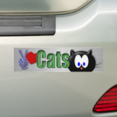 平和愛猫 バンパーステッカー (車上)