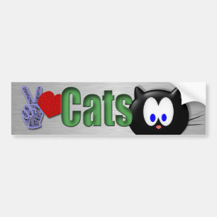 平和愛猫 バンパーステッカー