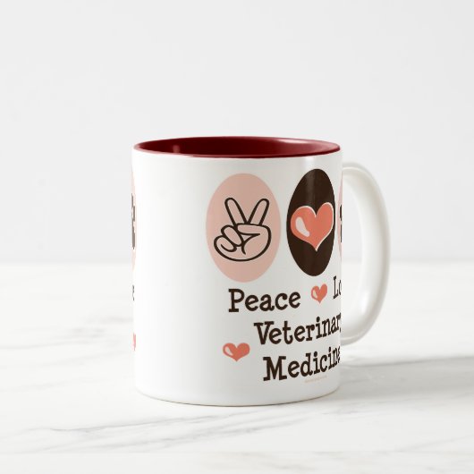 平和愛獣医学のマグ ツートーンマグカップ (正面右)