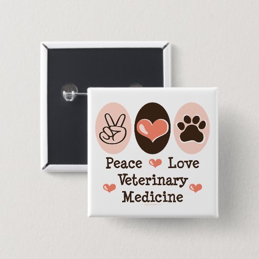 平和愛獣医学ボタン 缶バッジ (正面&裏面)