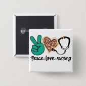 平和愛看護 缶バッジ (正面&裏面)
