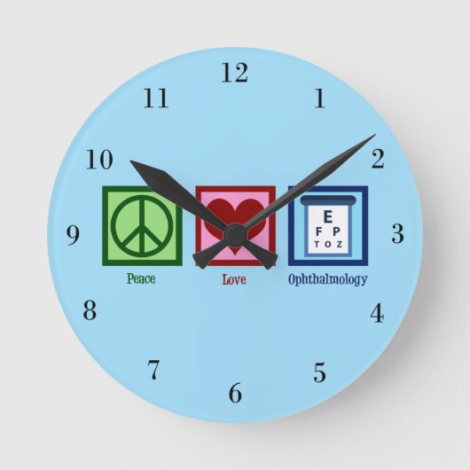 平和愛眼科 ラウンド壁時計 (正面)