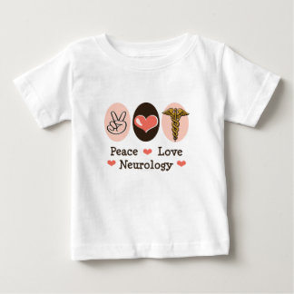 平和愛神経学の神経学者のベビーのTシャツ ベビーTシャツ