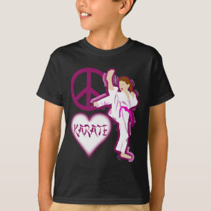 平和愛空手の女の子はパーソナライズカスタマイズ Tシャツ