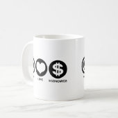 平和愛経済学 コーヒーマグカップ (正面左)