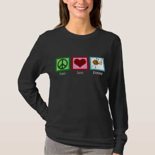 平和愛編み物 Tシャツ