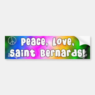 平和愛聖者のBernardsのバンパーステッカー バンパーステッカー