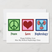 平和愛腎症クリスマス腎臓学者 シーズンカード (正面)