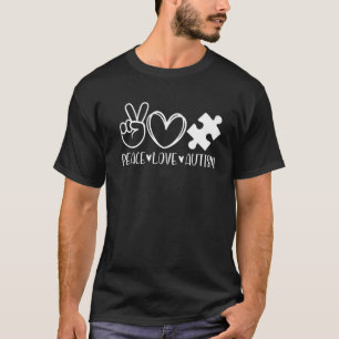 平和愛自閉症意識ママ先生神経潜水士 Tシャツ