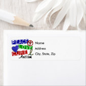 平和愛自閉症 ラベル (インサイチュ)