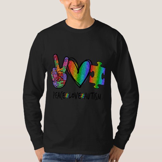 平和愛自閉症 Tシャツ (正面)
