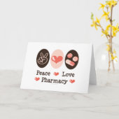 平和愛薬学の挨拶状 カード (黄色い花)