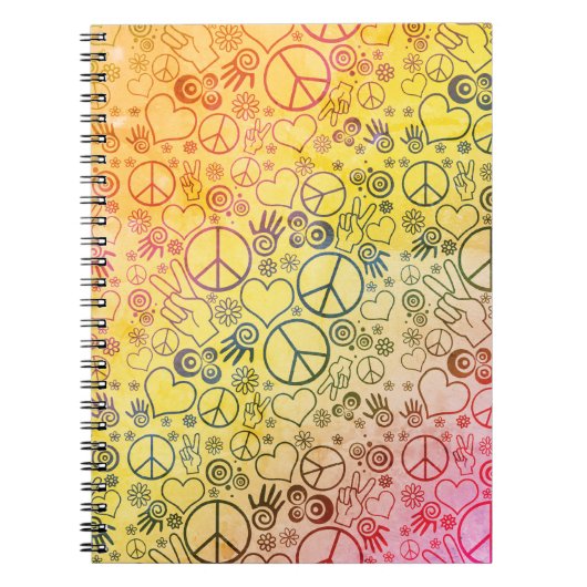 平和愛記号のデザイン ノートブック (正面)