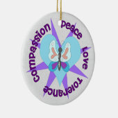 平和愛許容同情 セラミックオーナメント (右)