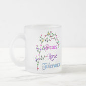 平和愛許容 フロストグラスマグカップ (左)