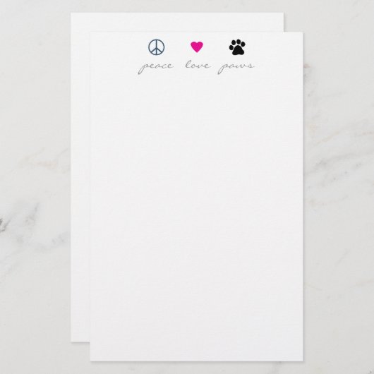 平和愛足 便箋 (正面/裏面)