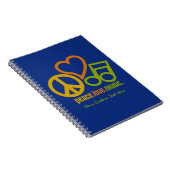 平和愛音楽カスタムのノート ノートブック (右側)