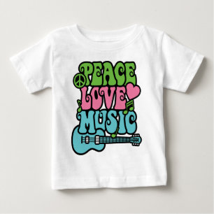 平和愛音楽 ベビーTシャツ