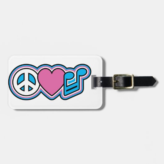 平和愛音楽 ラゲッジタグ (正面横)