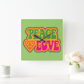 平和愛 スクエア壁時計 (ホーム)