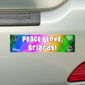 平和愛Briardsのバンパーステッカー バンパーステッカー (車上)