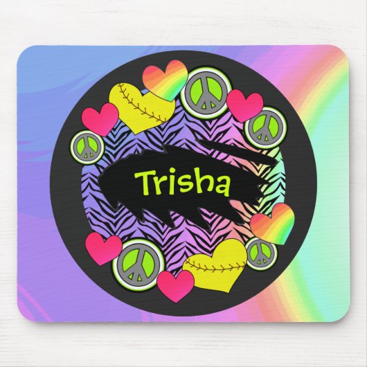 平和愛Fastpitchのマウスパッド マウスパッド (正面)