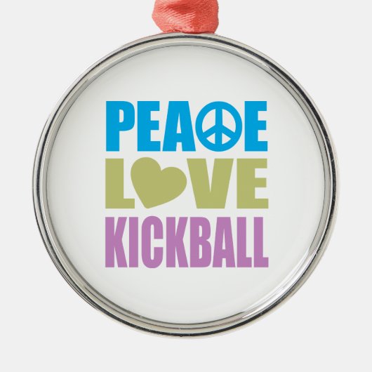 平和愛Kickball メタルオーナメント (正面)