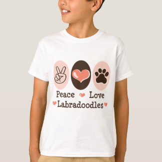 平和愛LabradoodlesはTシャツをからかいます Tシャツ