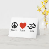 平和愛Omのギフト カード (黄色い花)