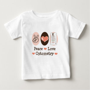 平和愛Optometryの検眼医のベビーのTシャツ ベビーTシャツ