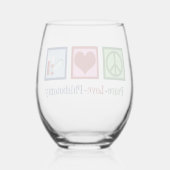 平和愛PhlebotomyかわいいPhlebotomiss ステムなしワイングラス (裏面)