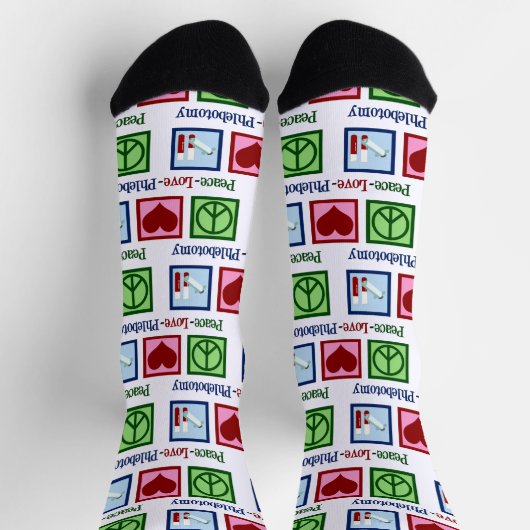 平和愛PhlebotomyかわいいPhlebotomiss ソックス (上部)