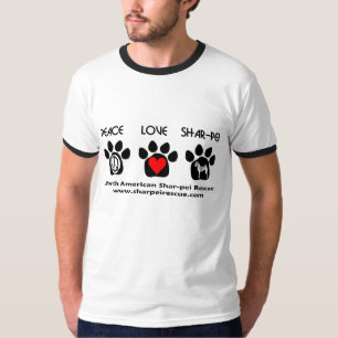 平和愛Shar-pei Tシャツ