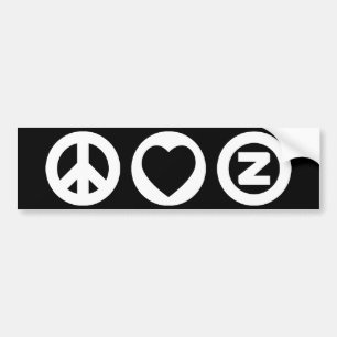 平和愛Zazzle バンパーステッカー
